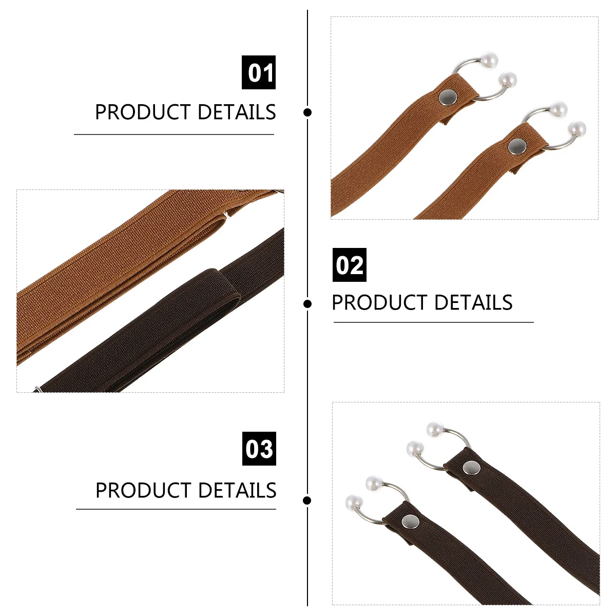 

2 Pairs Elastic Anti-Loose Shoelaces for High Heels Women Lightweight Detachable Straps Stoppers Ankle Accessories