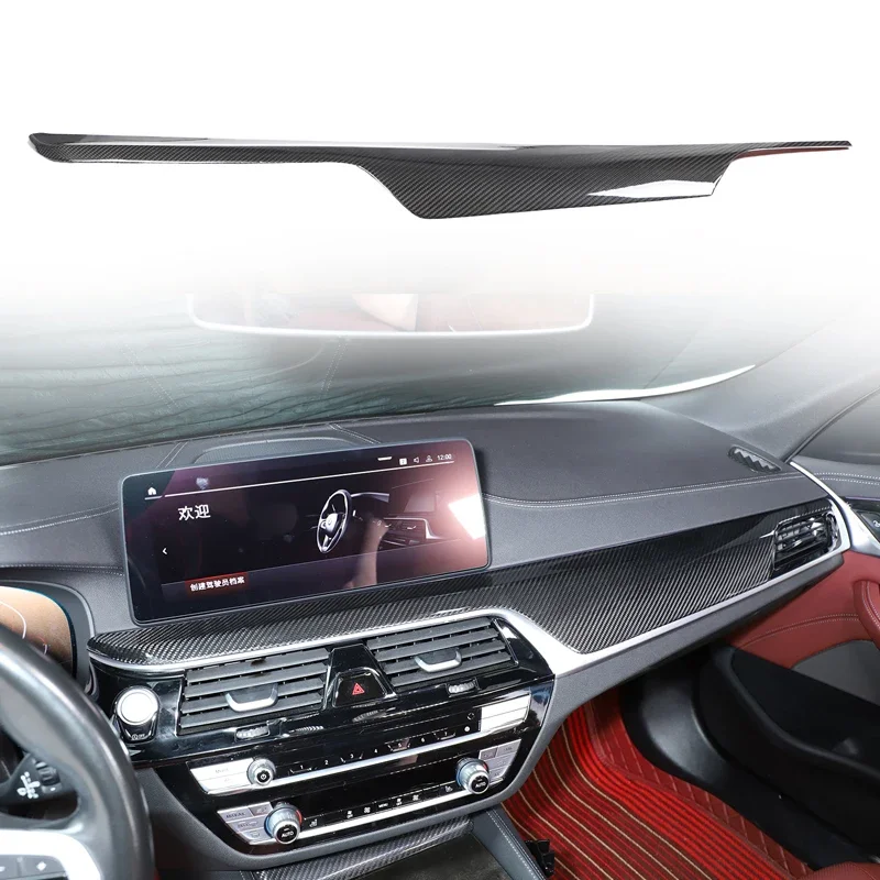 

For 17-23 BMW 5 Series G30 G38 / 18-21 6 Series GT G32 Real Carbon Fiber Car Dashboard Trims Panel Frame Decoration Accessories