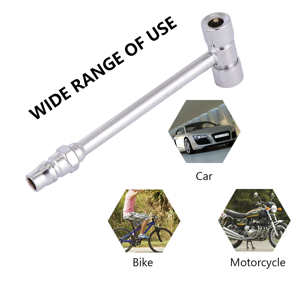 

Multifunctional Inflation Head Tire Connector Air Input Nozzle Lightweight Durable Bike Car Tires Repair Tools Accessories