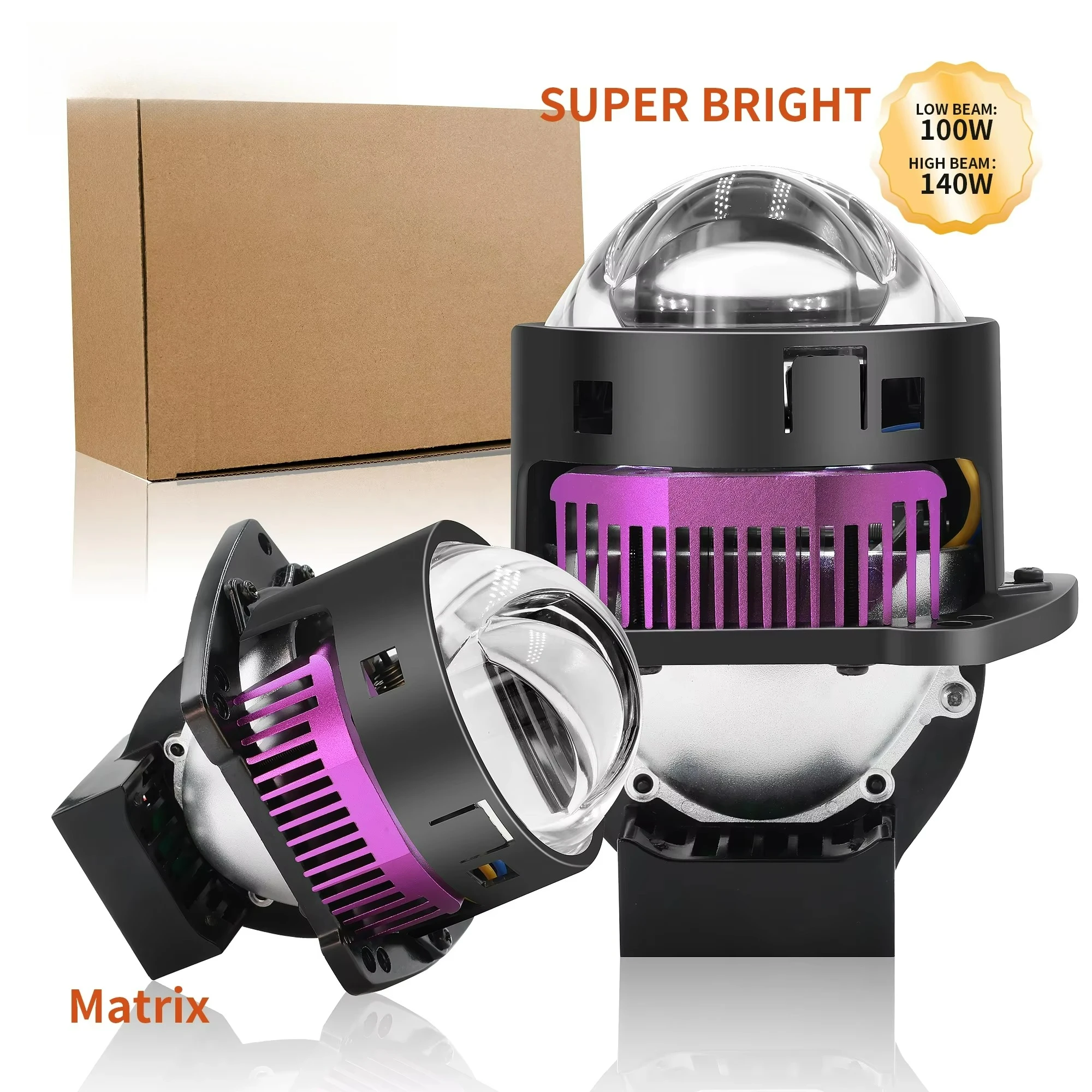 Hot Sale High Power Projector Light Emitting Diode Headlight Lens CLSC3 Mini Light Emitting Diode Lens 140W 14000lm 6500K Bi Car