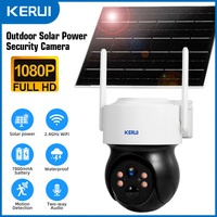 KERUI Outdoor Waterproof WIFI Solar Camera PTZ 2MP 1080P IP Camera Home Security Video CCTV Surveillance Rechargeable Battery