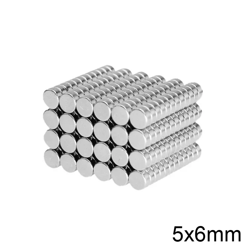 10~500PCS 5x6 Permanent Neodymium Magnet Disc 5x6mm Powerful Strong Magnetic Magnets 5x6mm Small Round Magnet 5*6 mm