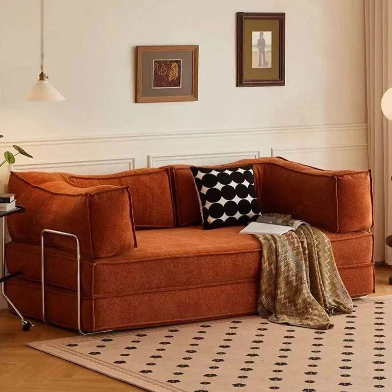 Fabric sofa living room small apartment rental room single double compressionsofa dismantling and washing integrated dual-purpo