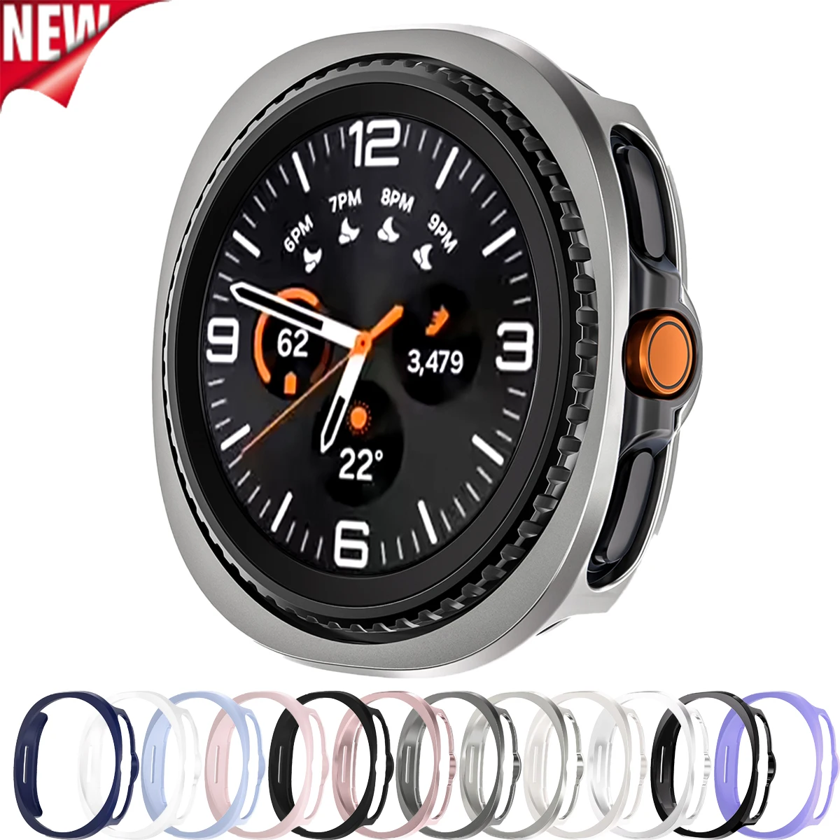 PC-Hartschale für Samsung Galaxy Watch 8, klassische matte Abdeckung, schützend für Galaxy Watch 8, klassisches Hollow-Out-Shell-Zubehör
