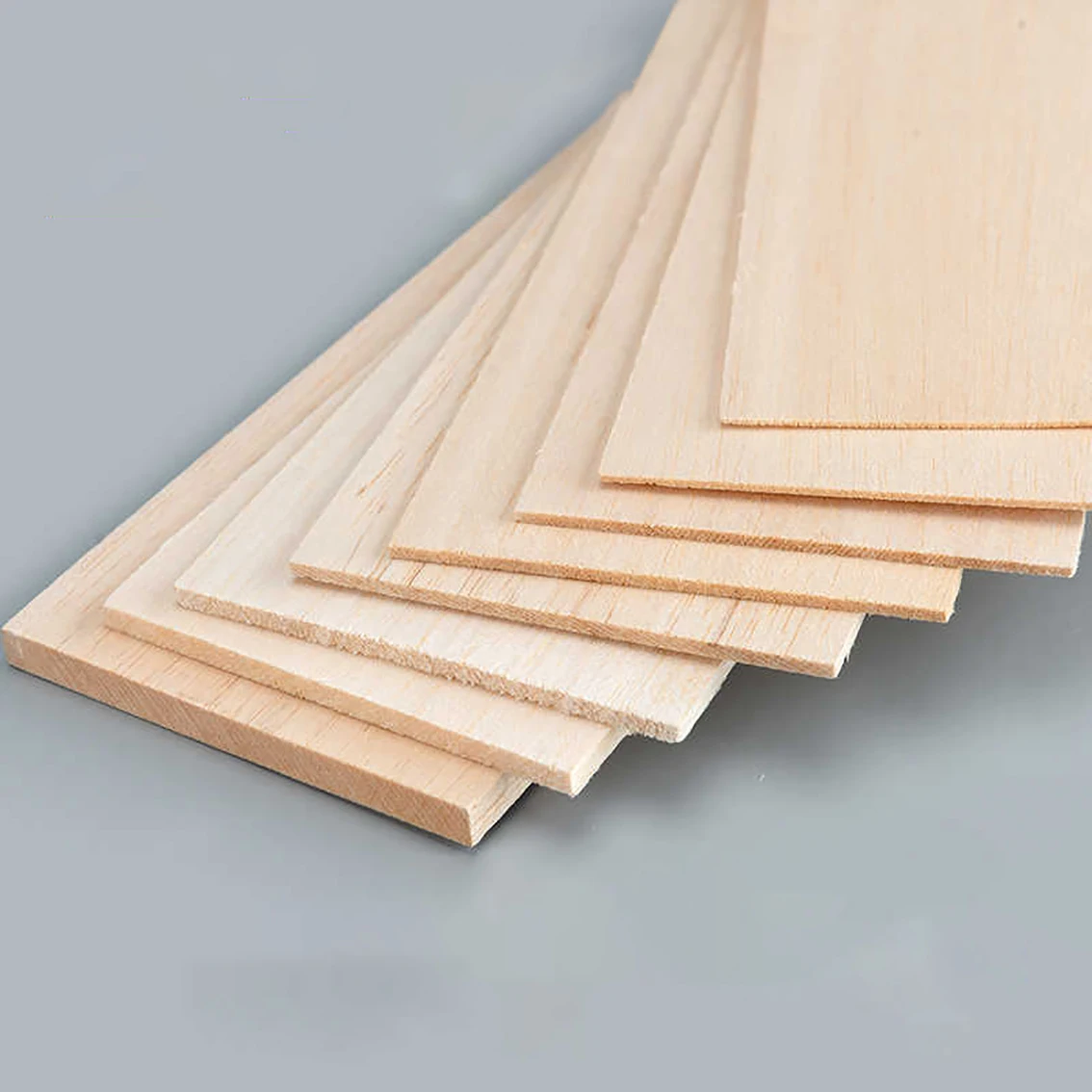 Rectangular Light Wood Sheet 0.75/1/1.5/2/8mm*310*100mm Solid Wooden Board DIY Model Material Crafts Decoration Making Parts - view 5