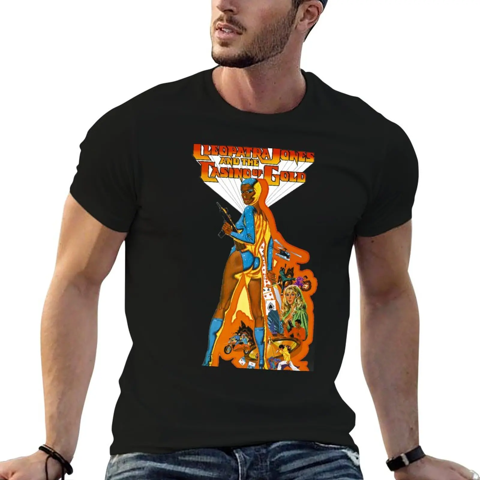 Vintage Movie Poster Cleopatra Jones and the Casino of Gold T-Shirt customs design your own vintage t shirt men