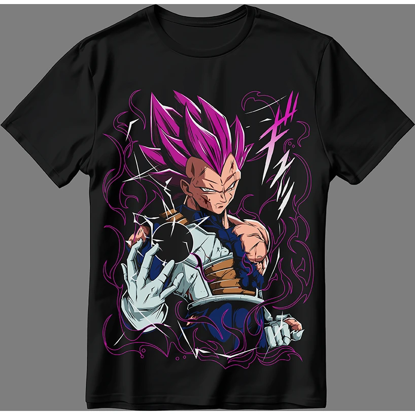 

Японское аниме Dragon Ball Vegeta Мужчины Женщины Летняя футболка Harajuku Ретро с короткими рукавами Свободный повседневный комфортный топ Y2k
