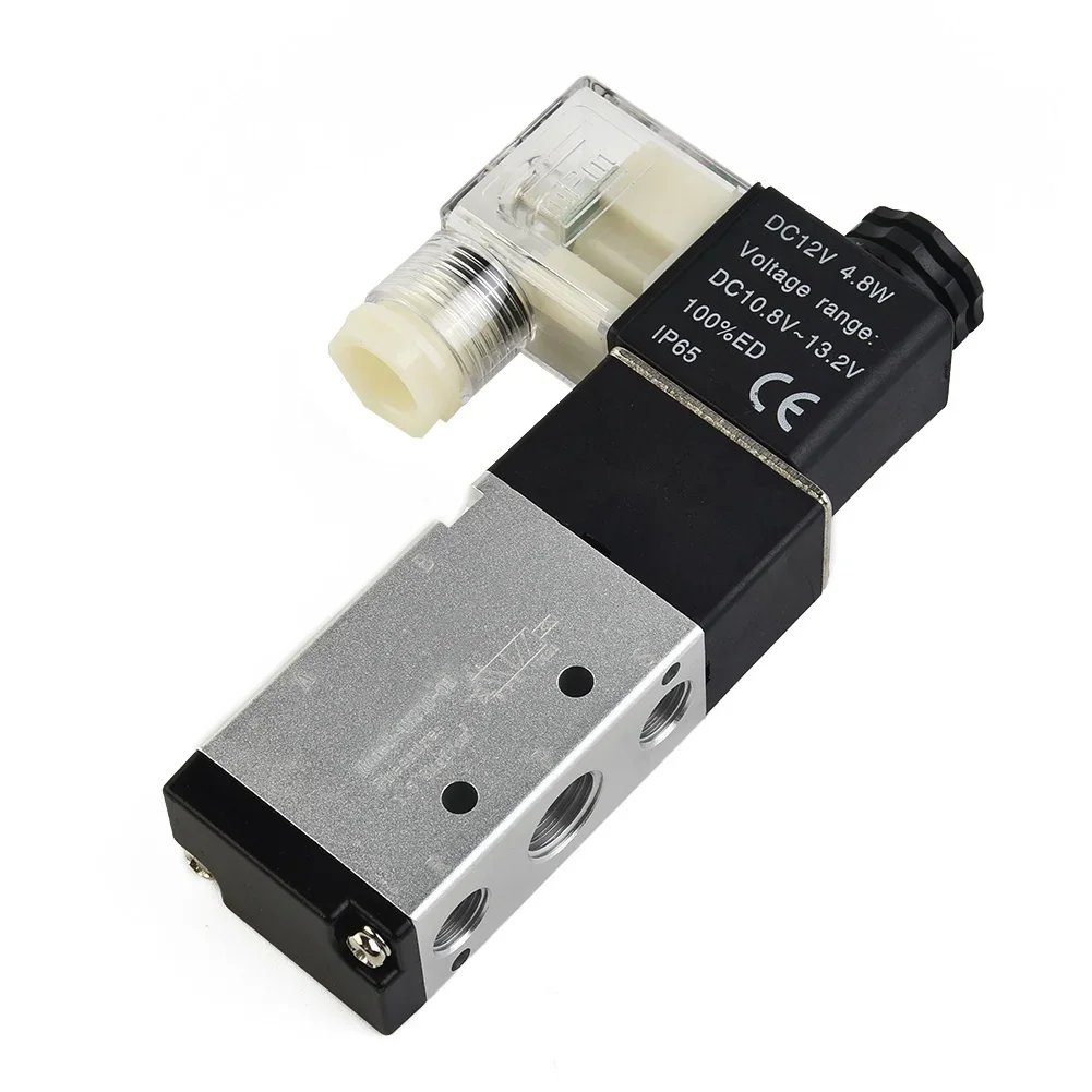 4V21008 Solenoid Valve, DC 12V, Maximum Pressure Resistance 1 2Mpa, Metal+Plastic Material, Quick Response Time