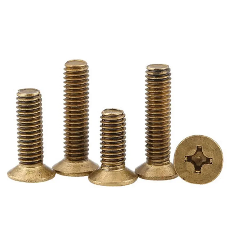 1Best 20pcs M4 brass Phillips bolt Countersunk Head Screw cross socket Flat screws Machine bolts 6mm-40mm Length