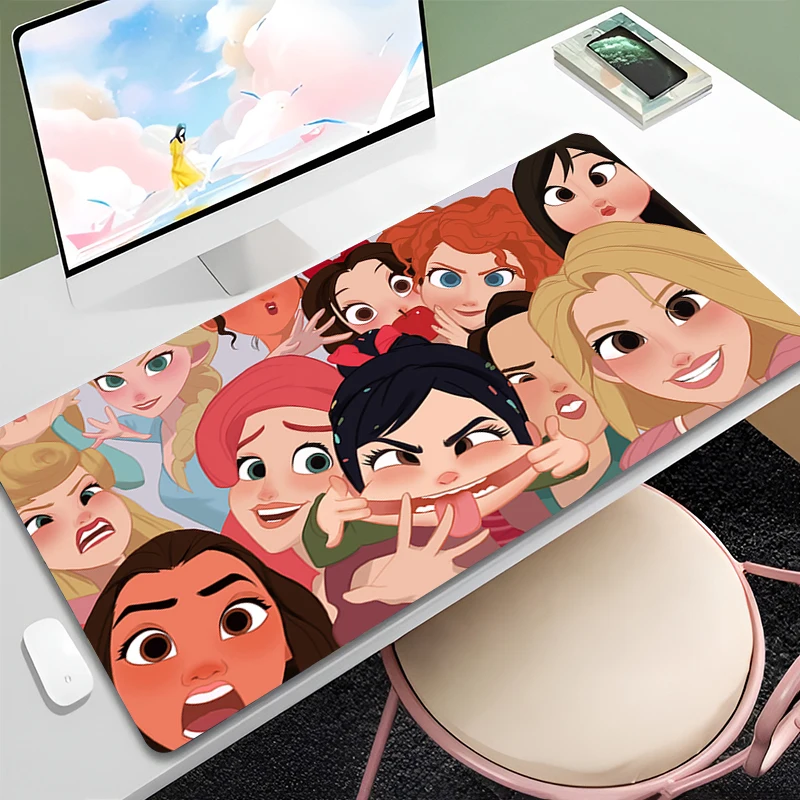 

Cartoon Cute Table Mat MINISO Disney L-Lovelys P-PrincessS Large Mouse Pad Anime Girl Mousepad Keyboard Office Gaming Table Mats