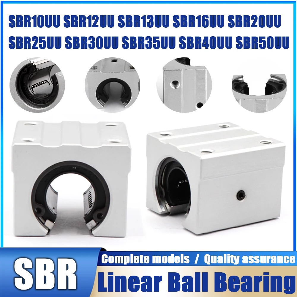 

SBR10UU SBR12UU SBR13UU SBR16UU SBR20UU SBR25UU SBR30UU SBR35UU Aluminum Block Linear Motion Ball Bearing Slide Block