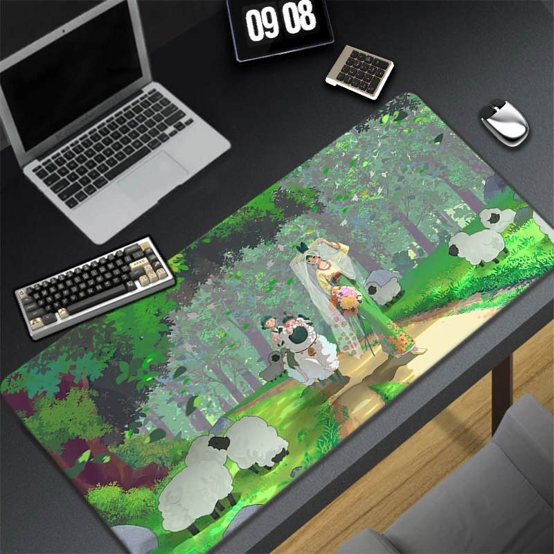 

Green Gaming Mousepad Large Gamer Mouse Pad XXL Sheep Computer Mousepad Big Mouse Mat Black Carpet For keyboard Desk Mat Mause