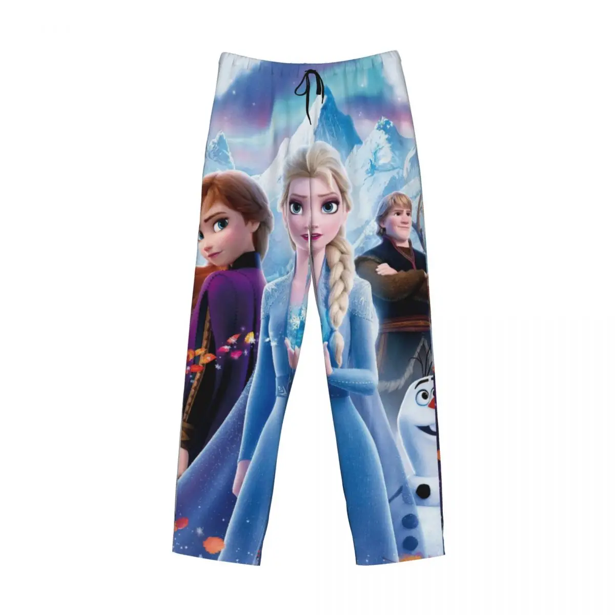 Custom Animatie Cartoon Tv Film Frozen Pyjama Broek Voor Mannen Lounge Slaap Stretch Nachtkleding Broek Met Zakken