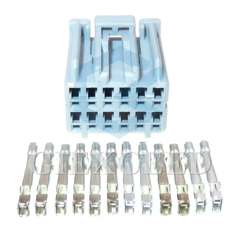 2 Sets 12 Pin Car Wire Connector With Terminal Auto Parts Automobile AC Assembly Wire Harness Socket 917975-6 178845-6