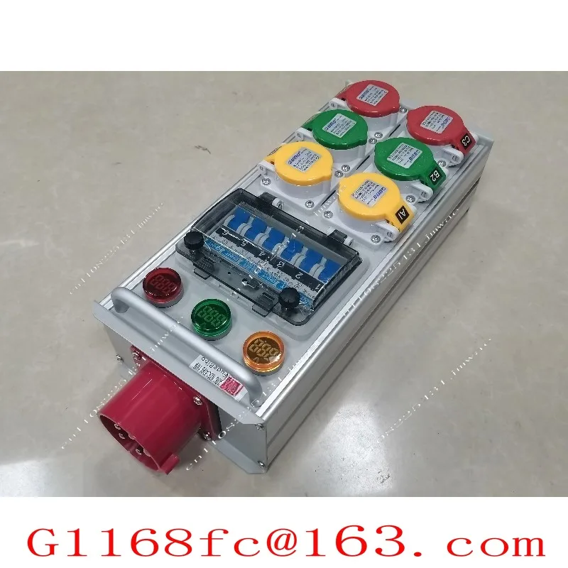 6-way Small Electric Box 16A Socket Distribution Box Waterproof Junction  Through for Stage Lighting