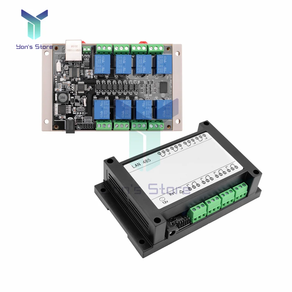 Ethernet Rj45 Tcp ip Web Placa de Controle Remoto com Canais Relé Integrado 250vac Lan 485 Controlador Rede Nc1000