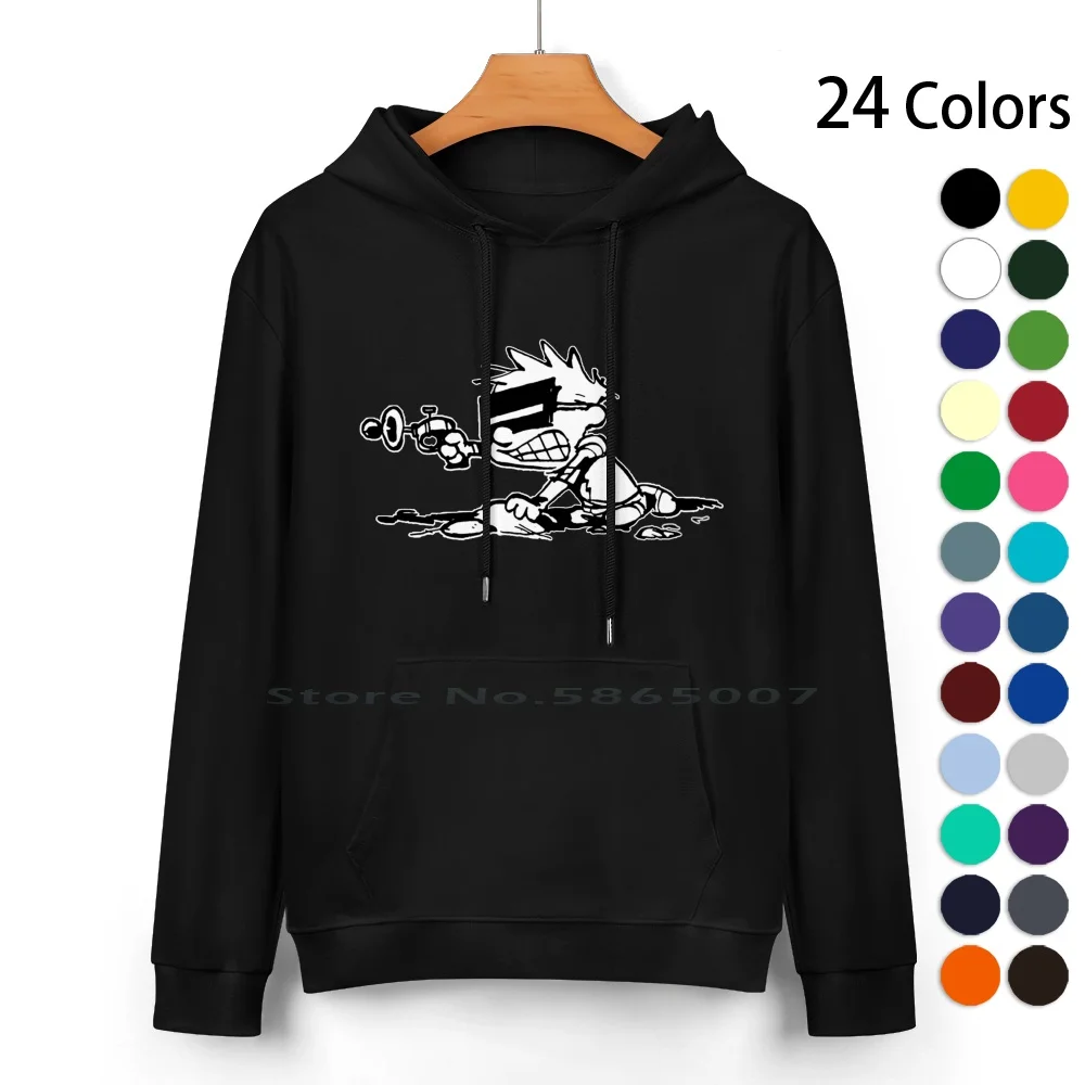 

Spaceman Spiff " Calvin " Pure Cotton Hoodie Sweater 24 Colors Bill Watterson Tiger Childhood Kid Books Comics Comic Art