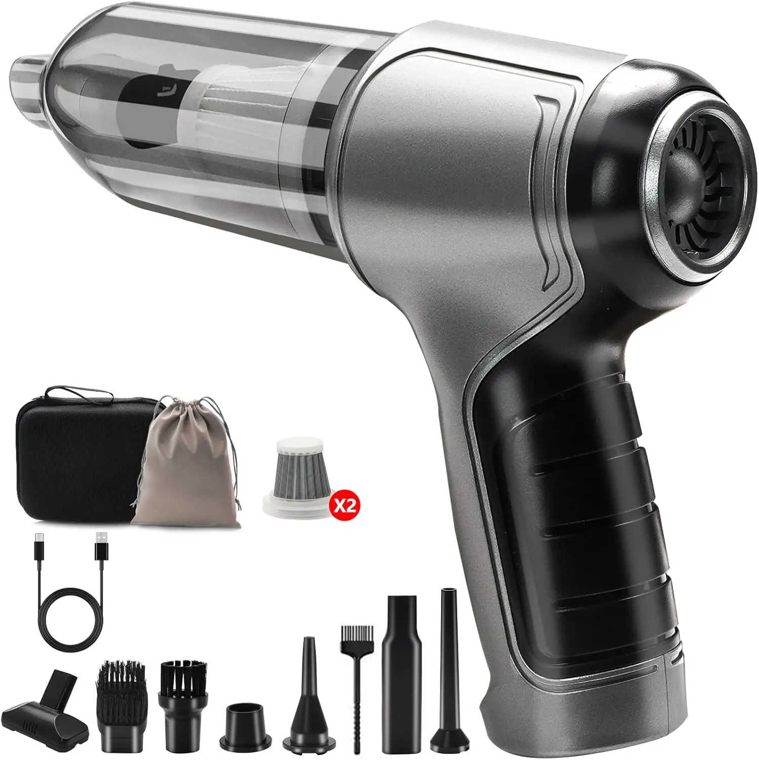 

Cordless Handheld Vacuum Cleaner 15,000PA Powerful Suction Brushless Motor for Pets Hair Car & Home Use