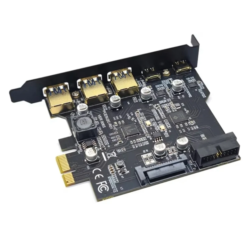 Новый концентратор карты PCIE типа C USB 3.2 Gen2 USB 3.0 PCI Express Плата PCI-E PCI E USB 3 Адаптер-множитель Контроллер USB3 3.1