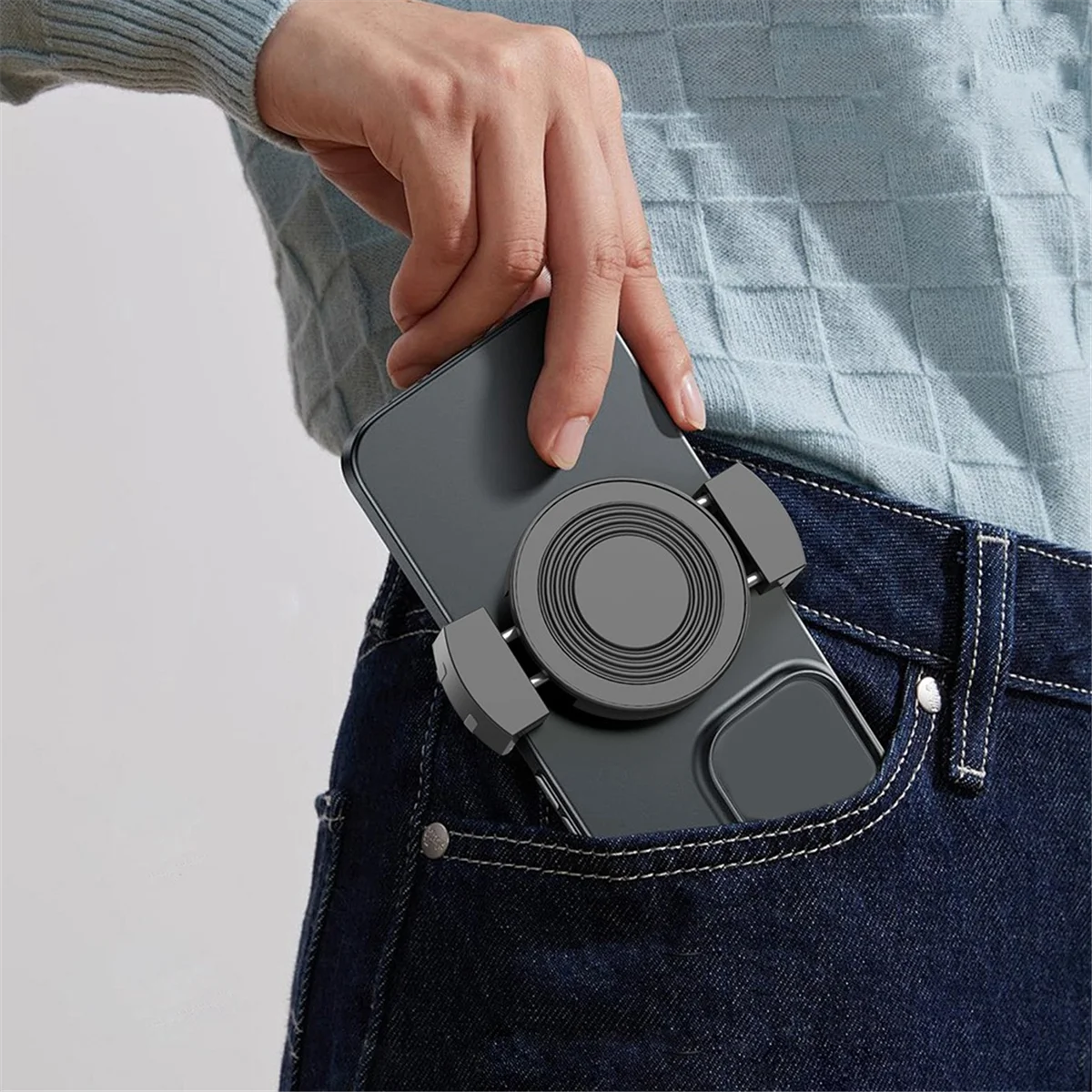 ABJZ حامل هاتف مغناطيسي عالمي للهاتف المحمول المغناطيسي في السيارة للحمام والثلاجة والمطبخ