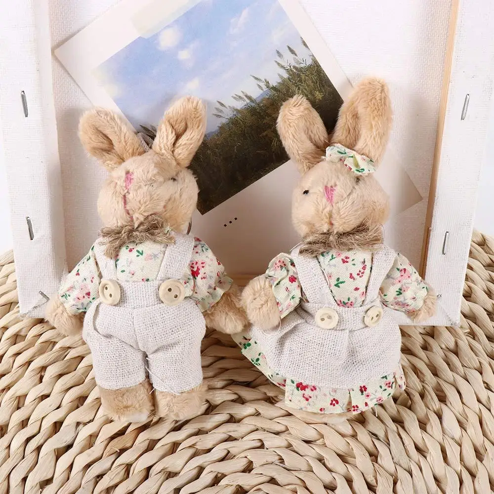 Toy Pendant PP Cotton Couple Pendant Plush Toy Bag Pendant Rabbit Pendant Women Key Holder Bear Pendant Plush Doll Key Chain