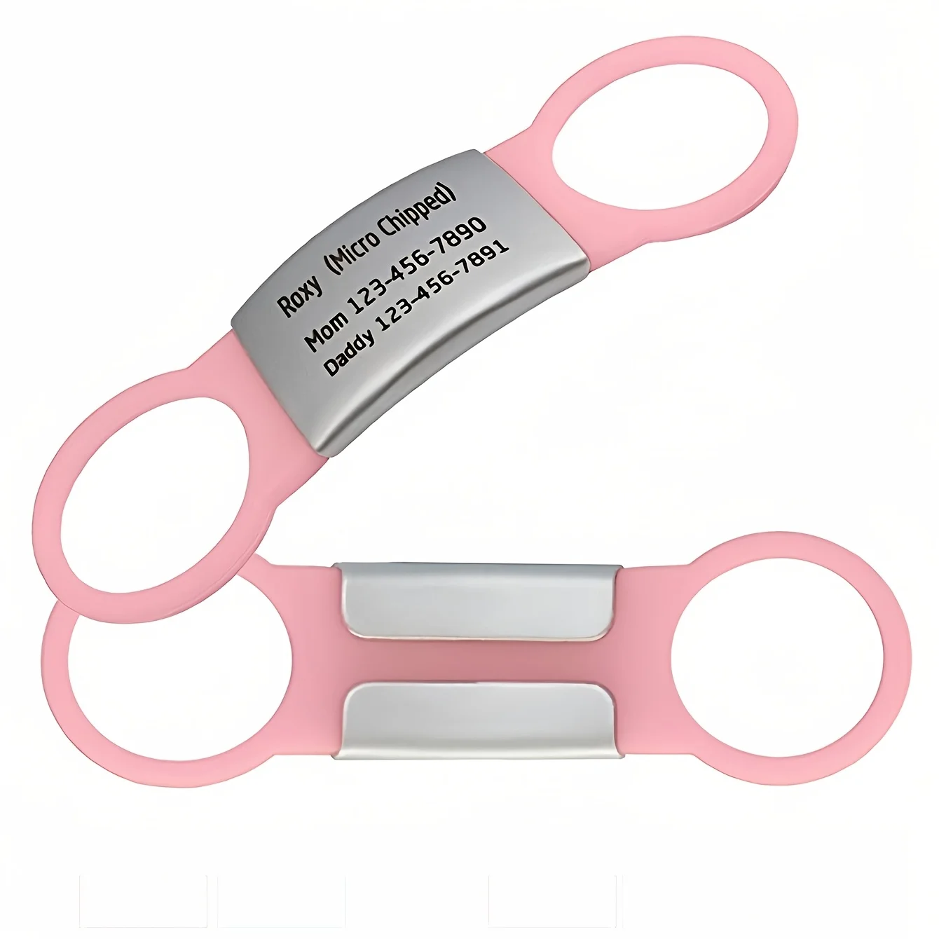 Personalised Dog Tag Silent Slide On Id Tag For Pet Collars_voghion.com