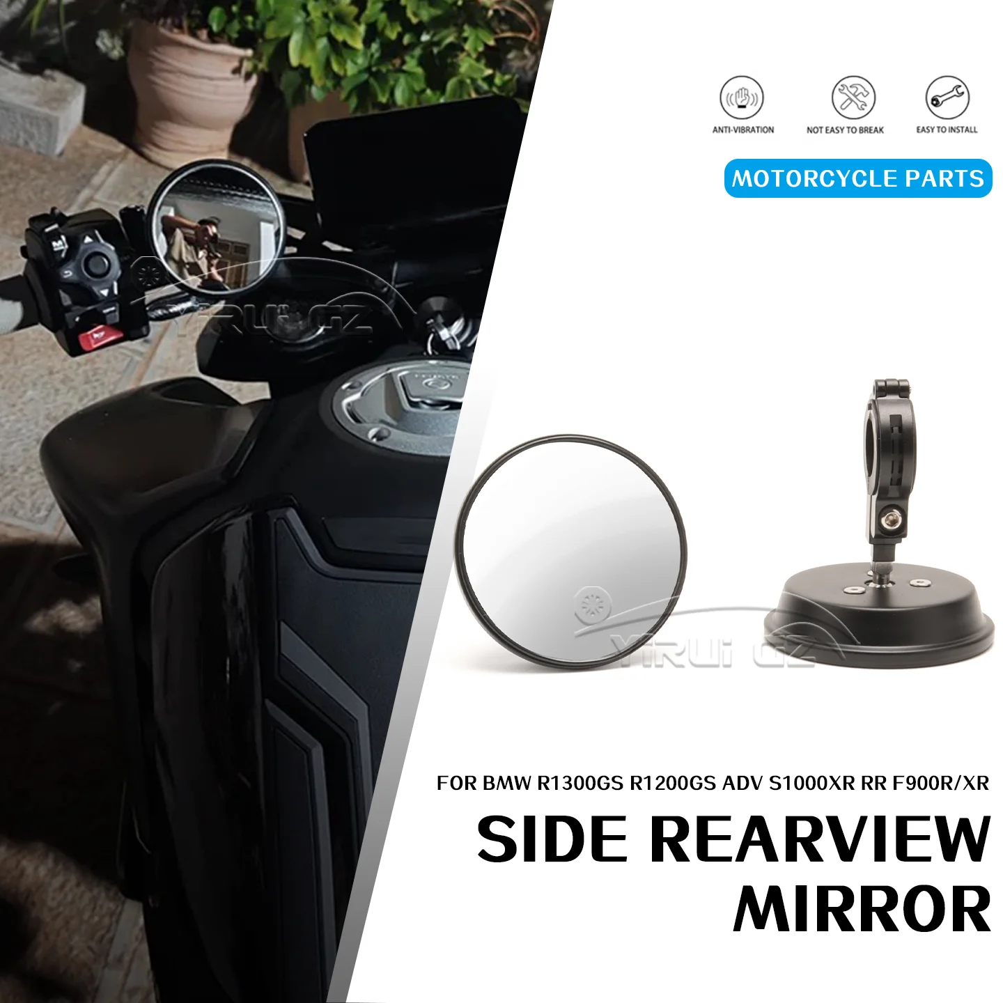 

Для R1300 1200GS ADV S1000XR R F900R/XR мотоциклетная слепая зона вспомогательный ретровизор Espelho Convexo Espelhos de grande angularpara