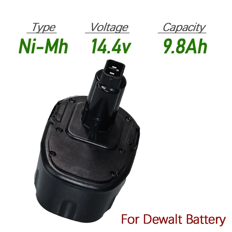 

4.8Ah/6.8Ah/9.8Ah Replacement Battery For Dewalt 14.4V XRP DC9091 DW9091 DE9091 DE9092 14.4 Volt Cordless Power Tools