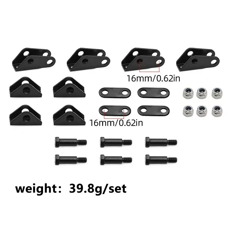 Juego de terminales de elevación de resorte de hoja de acero de suspensión delantera y trasera para 1/14 Tamiya RC Tractor remolque camión modelo coche piezas de mejora