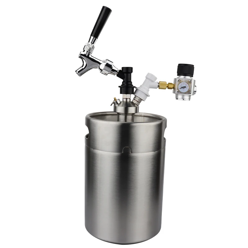 Portable Mini CO2 Regulator Cornelius Draft Beer Keg Tap Dispenser Set