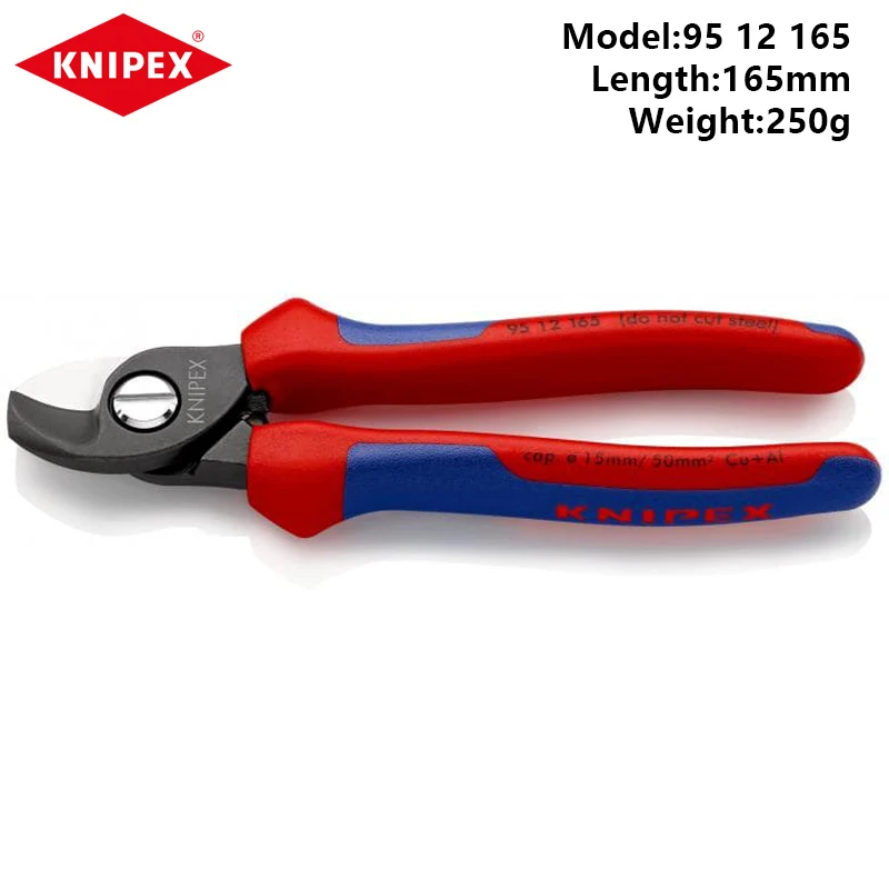 KNIPEX Cable Shears 9511165 9512165 9516165 Wire Cutters 165mm for Cutting Copper Aluminum Cable