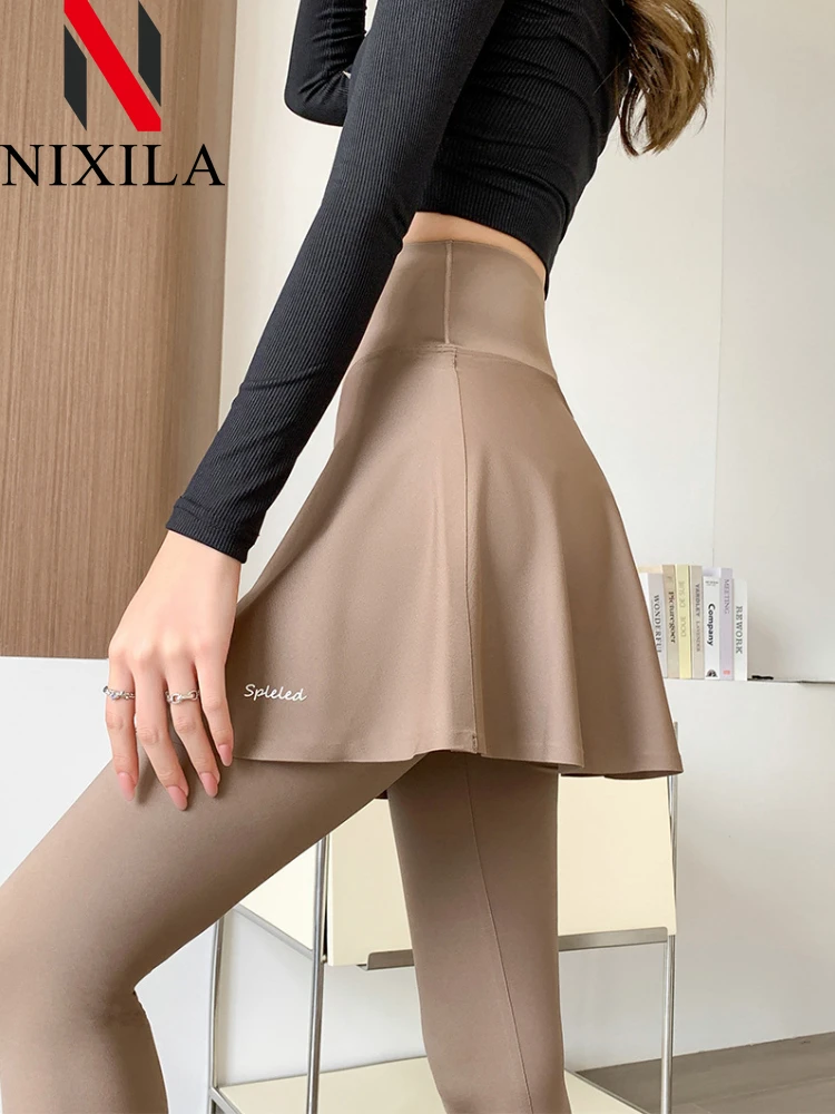 New in Spring Summer Sexy Women's Pants Skirt Fashion High Waist Yoga Leggings Sports Tights Woman Secret Clothes Culottes