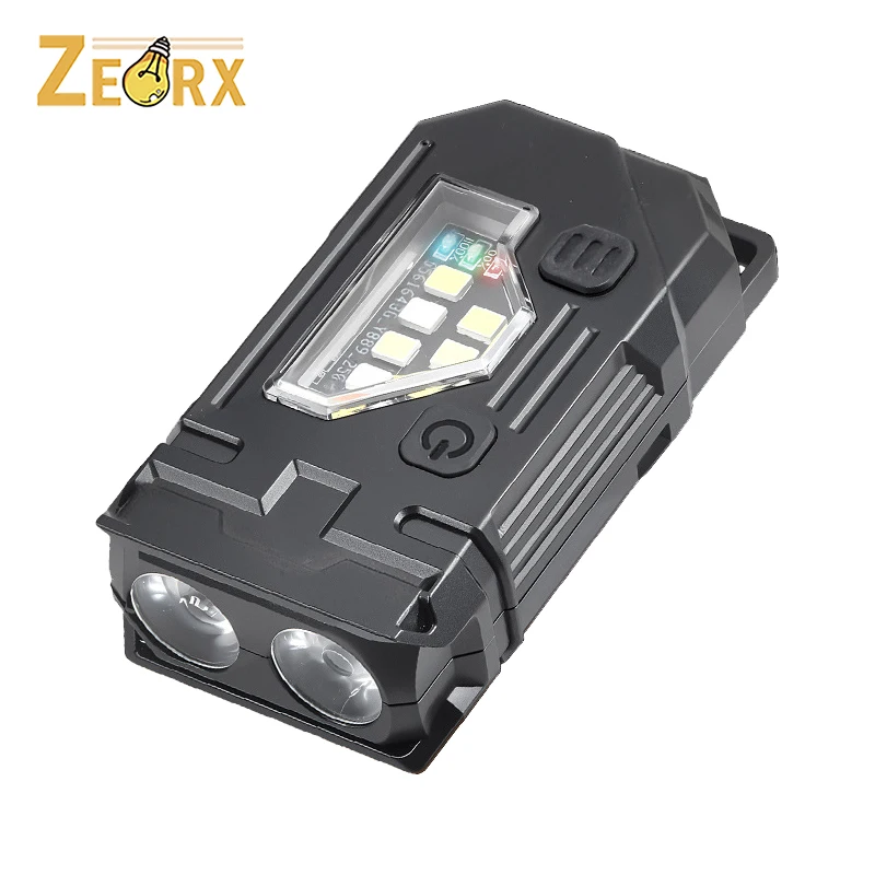 

Dual LED Flashlight with COB Side Light Type-C Rechargeable Ultra-Light Keychain Magnetic Tail Hands-Free Light for Outdoor Work