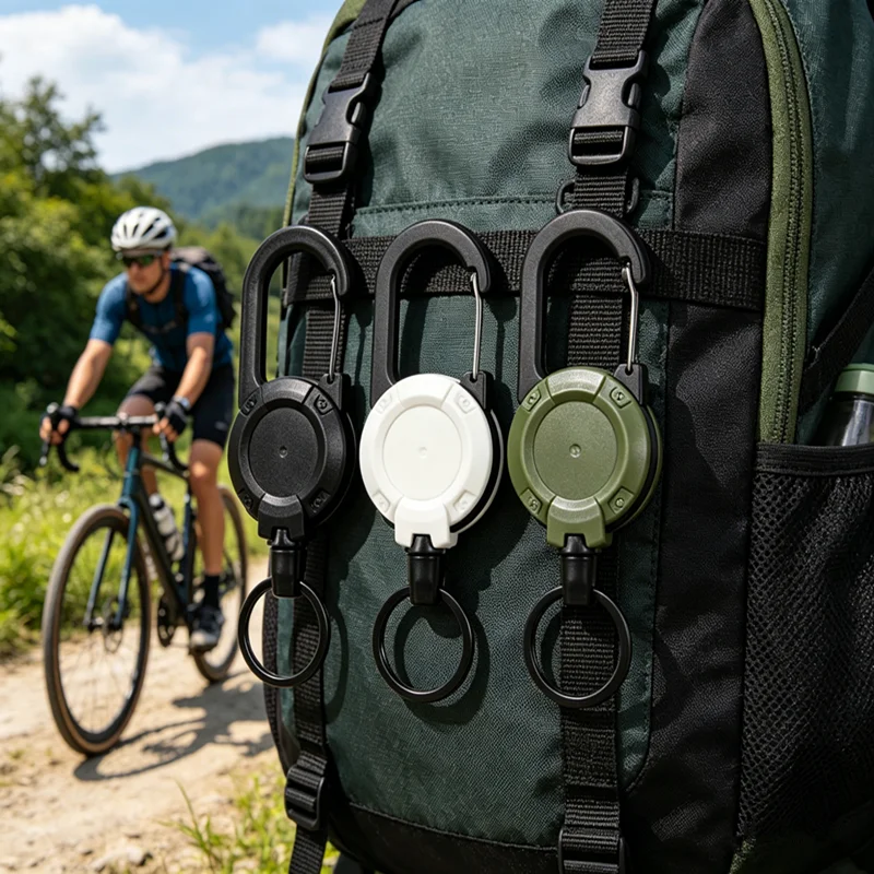 Tactical Backpack U-Shaped Quick-Release Keychain Retractable Outdoor Portable Spring Buckle