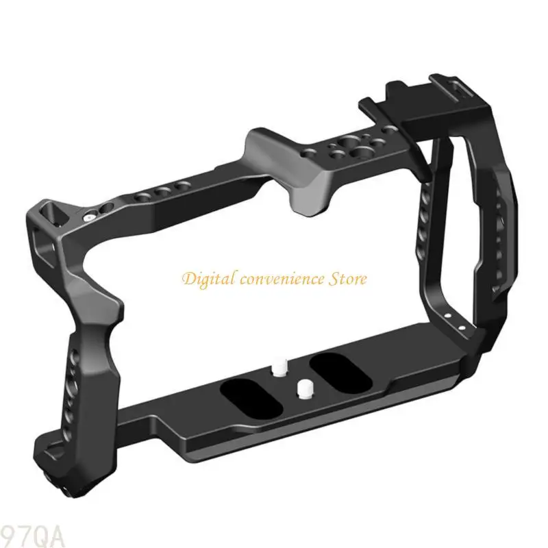 

97QA Quality Aluminum Camera Cage for BMPCC 6KPro, Essential Accessory for Photographers Videographers Cold Shoe Mount