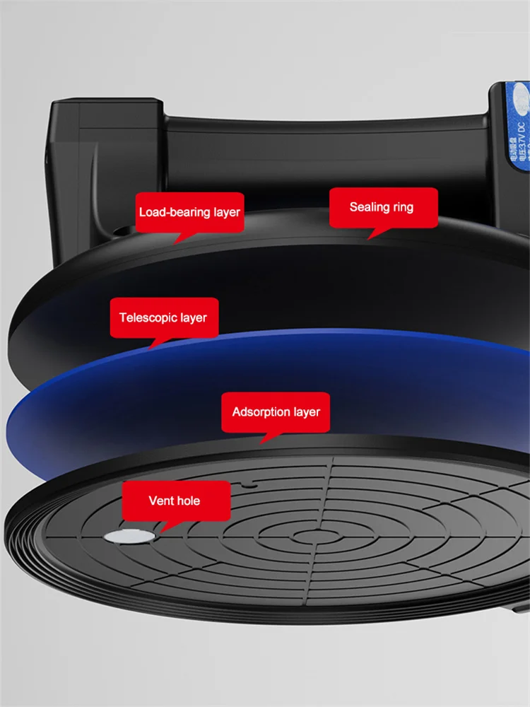 Smart Display Electric Vacuum Suction Cup 8 Inch 200kg Load Capacity Heavy Duty Vacuum For Granite Tile Electric Suction Cup