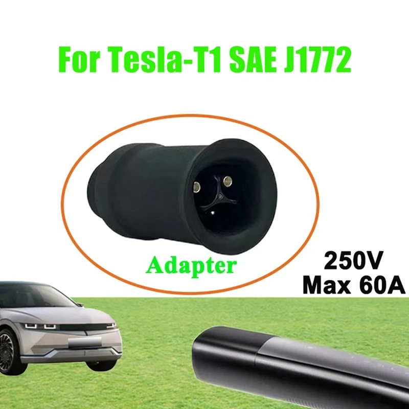 

60A For Tesla To Type1 Adaptor For SAEJ1772 Type1 Vehicles Charging For Tesla To J1772 Electric Vehicle Charger Adapter Durable