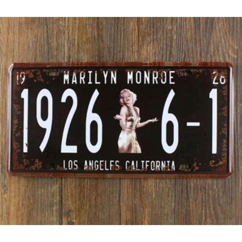 Marilyn Monroe Los Angeles Kalifornien Vintage Metall malerei Poster Zinn Nummern schild Wanda uf kleber Dekoration Home Bar Dekor