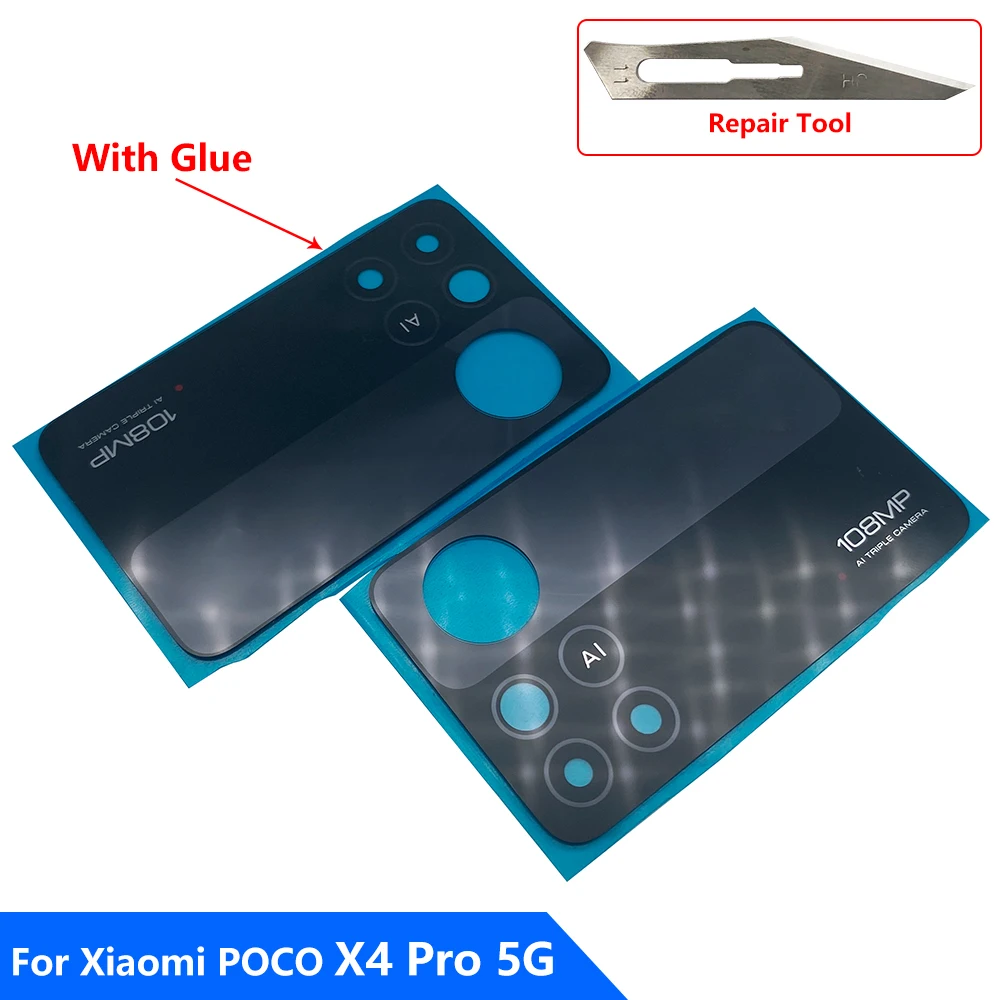 

200Pcs，Original Replacement Camera Glass Len For Xiaomi Poco X3 M3 X4 M4 Pro F4 5G 4G Rear Back Camera Glass Len With Glue Xiomi