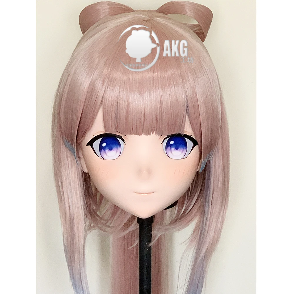 (AL08)Customize Character Crossdressing Female/Girl Resin Full/Half Head With Lock Anime Cosplay Japanese Animego Kigurumi Mask