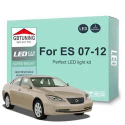 12Pcs Cars Accessories For Lexus ES ES240 ES350 2007 2008 2009 2010 2011 2012 Canbus Trunk Vanity Mirror LED Interior Light Bulb