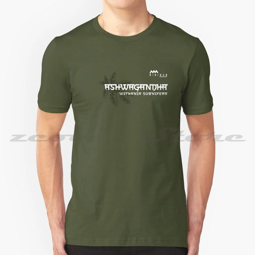 Ashwagandha Pattern Nr 1 100% Cotton Men And Women Soft Fashion T-Shirt Withania Somnifera Ashwagandha Ayurveda Creatine