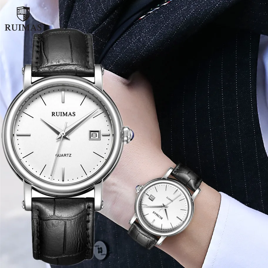 

RUIMAS Fashion Mens Quartz Watches Sapphire Sport Wristwatch Waterproof Large Dial Business Casual Watch Clock Montre Homme