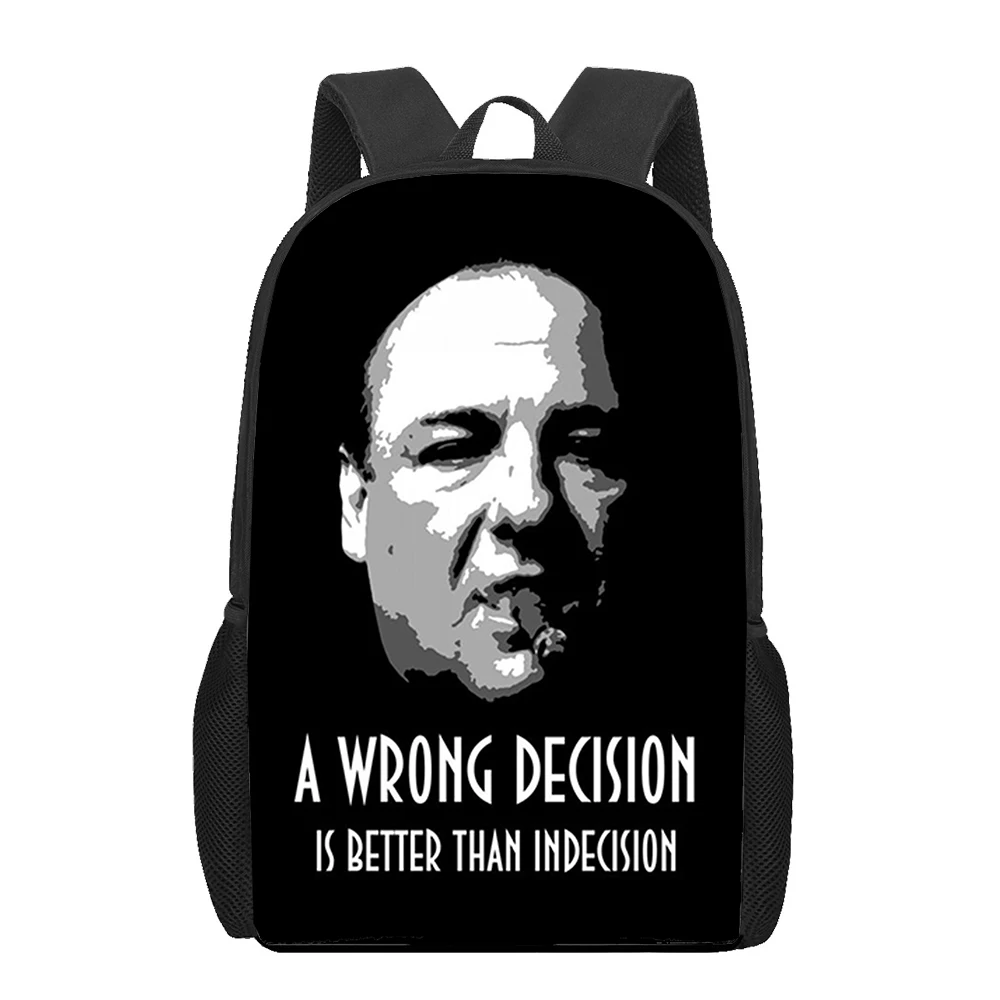 

The Sopranos Tony 3D Print School Bags for Teenager Boys Girls Unique Children Kids Backpack Book Bag Student Schoolbags Bookbag