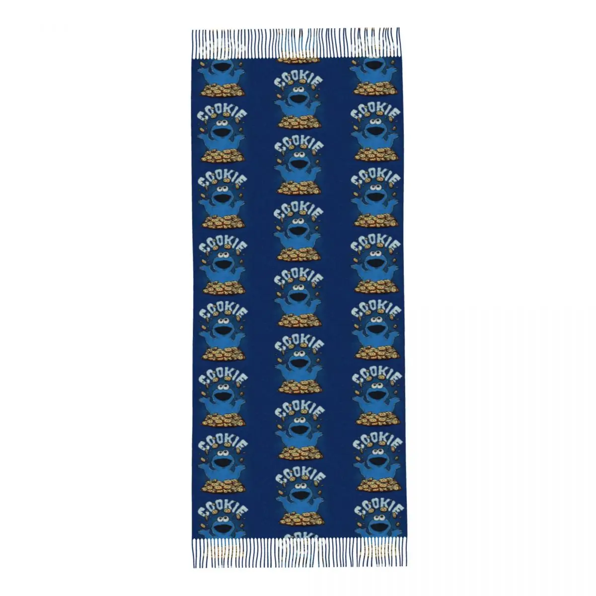 مخصص فاخر كوكي الوحش البرامج التلفزيونية شرابة وشاح المرأة شتاء دافئ شال التفاف السيدات الأوشحة #5