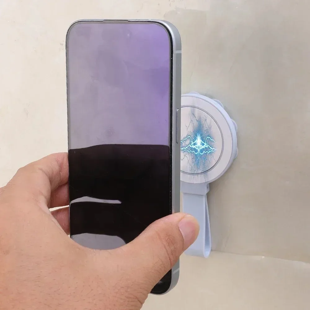 Multifunktionaler magnetischer Telefonhalter mit Silikon-Saugnapf, tragbarer Hand-Personenständer für Magsafe iPhone 16–12 Halterung – Detail 12