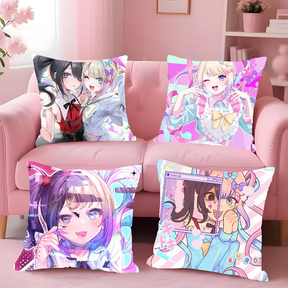 NEEDY STREAMER OVERLOAD Cushion Cover Square Double-Sided Printing Sofa Cushion Cover Pillowcase Bedroom Bedside