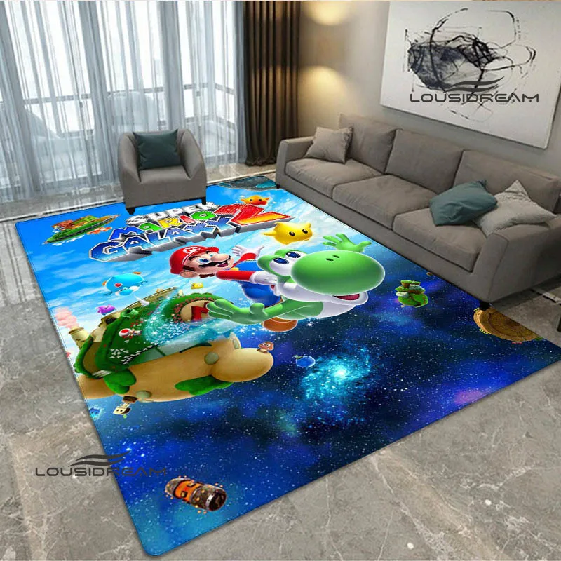 3D Cartoon M-Mario-Bros Print carpets non-slip carpet yoga cushion area carpet outdoor carpet cute rug floor mats Birthday Gift