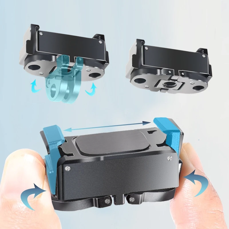 Быстроразъемный адаптер для крепления из алюминиевого сплава с отверстием для винта 1/4 для адаптера камеры DJI Osmo Pocket 3, удлинительный кронштейн, аксессуары Быстроразъемный адаптер для крепления из алюминиевого сплава с отверстием для винта 1/4 для адаптера камеры DJI Osmo Pocket 3, удлинительный кронштейн, аксессуары