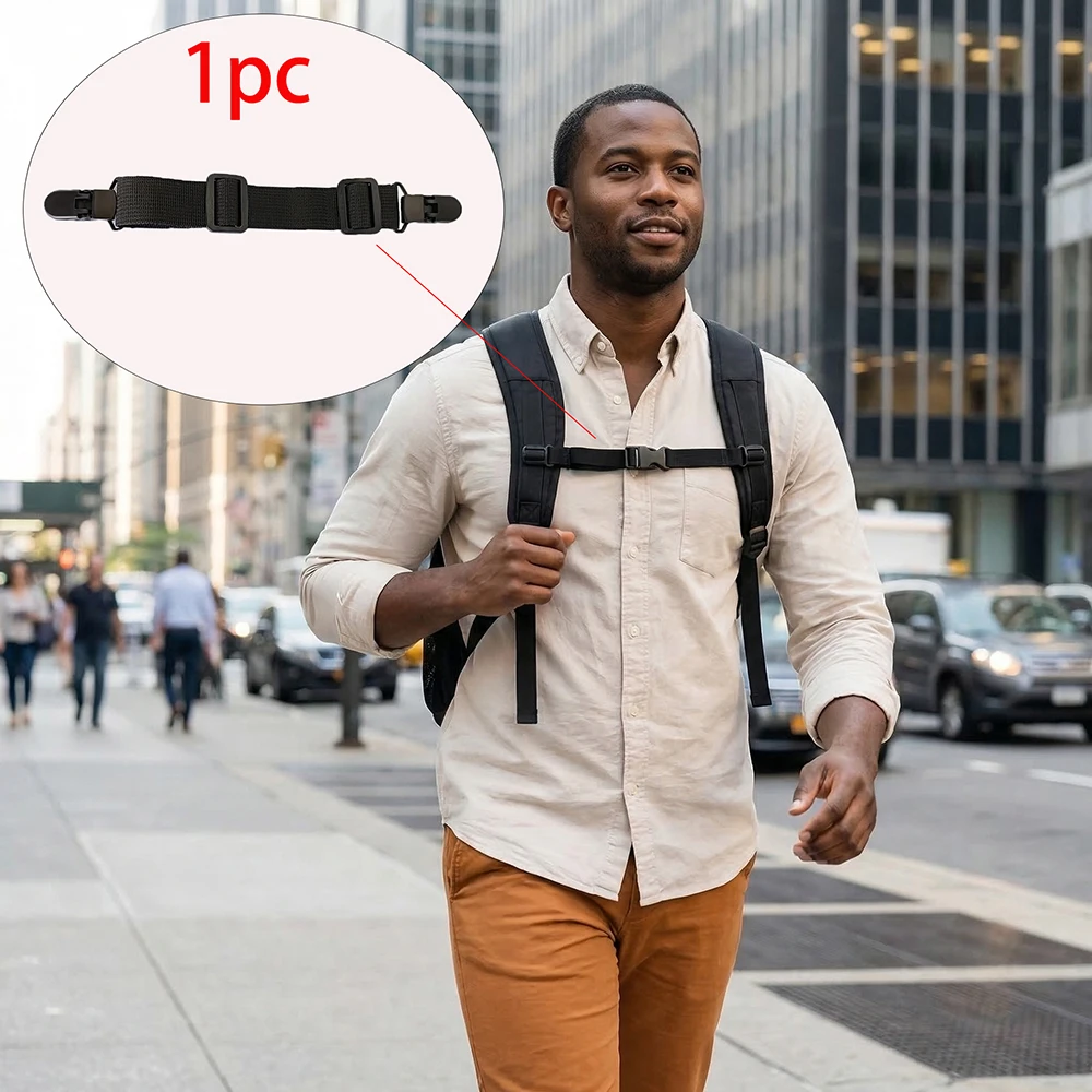 Outdoor Backpack Anti-Slip Fixing Strap Clip-On Style Mountaineering Backpack Anti-Theft Adjustable Chest Buckle Safety Fixing Strap